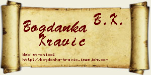 Bogdanka Kravić vizit kartica